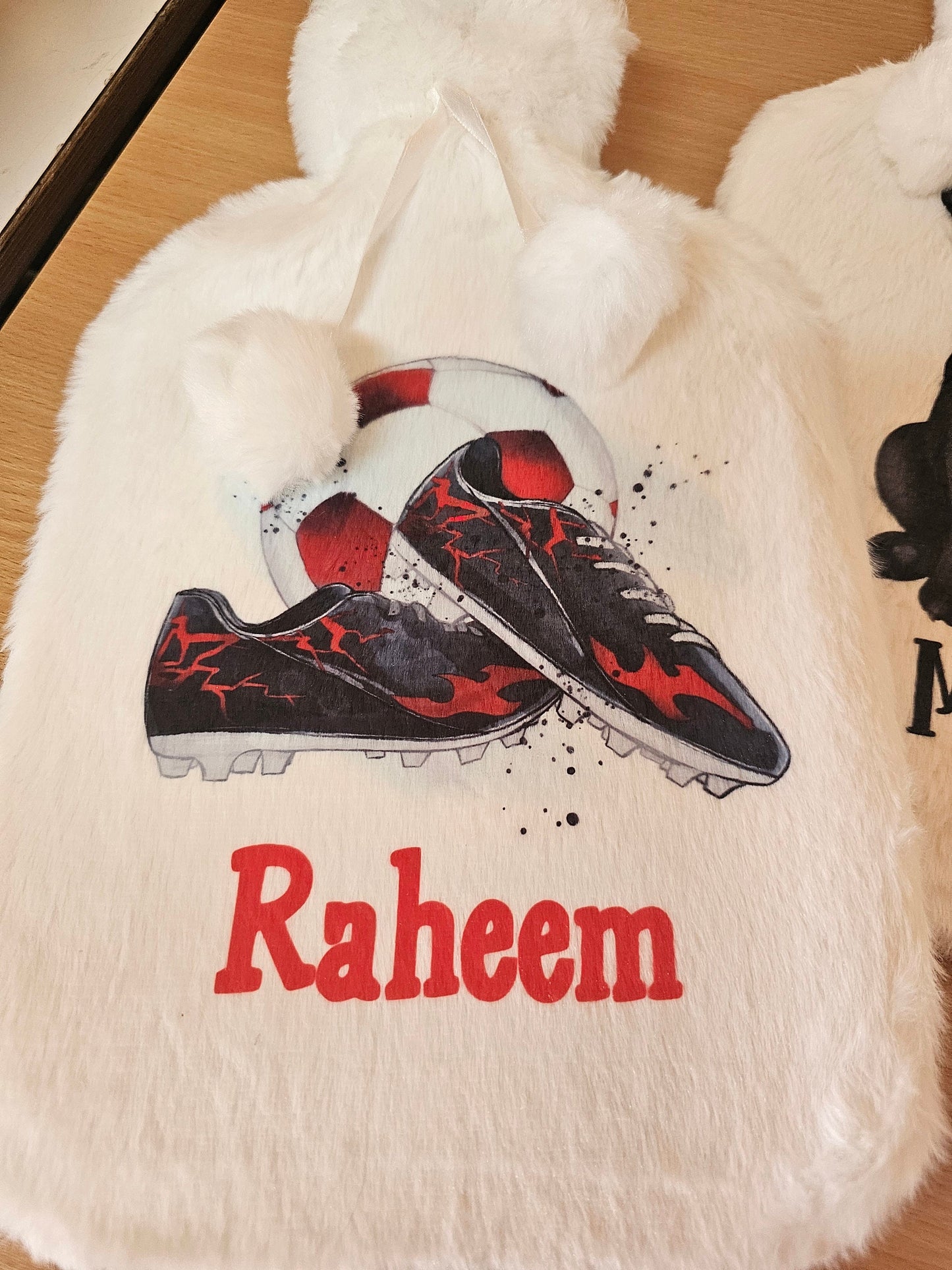 Football Hot Water Bottle, Personalised Football Birthday Gift, Gift For dad Or Grandad