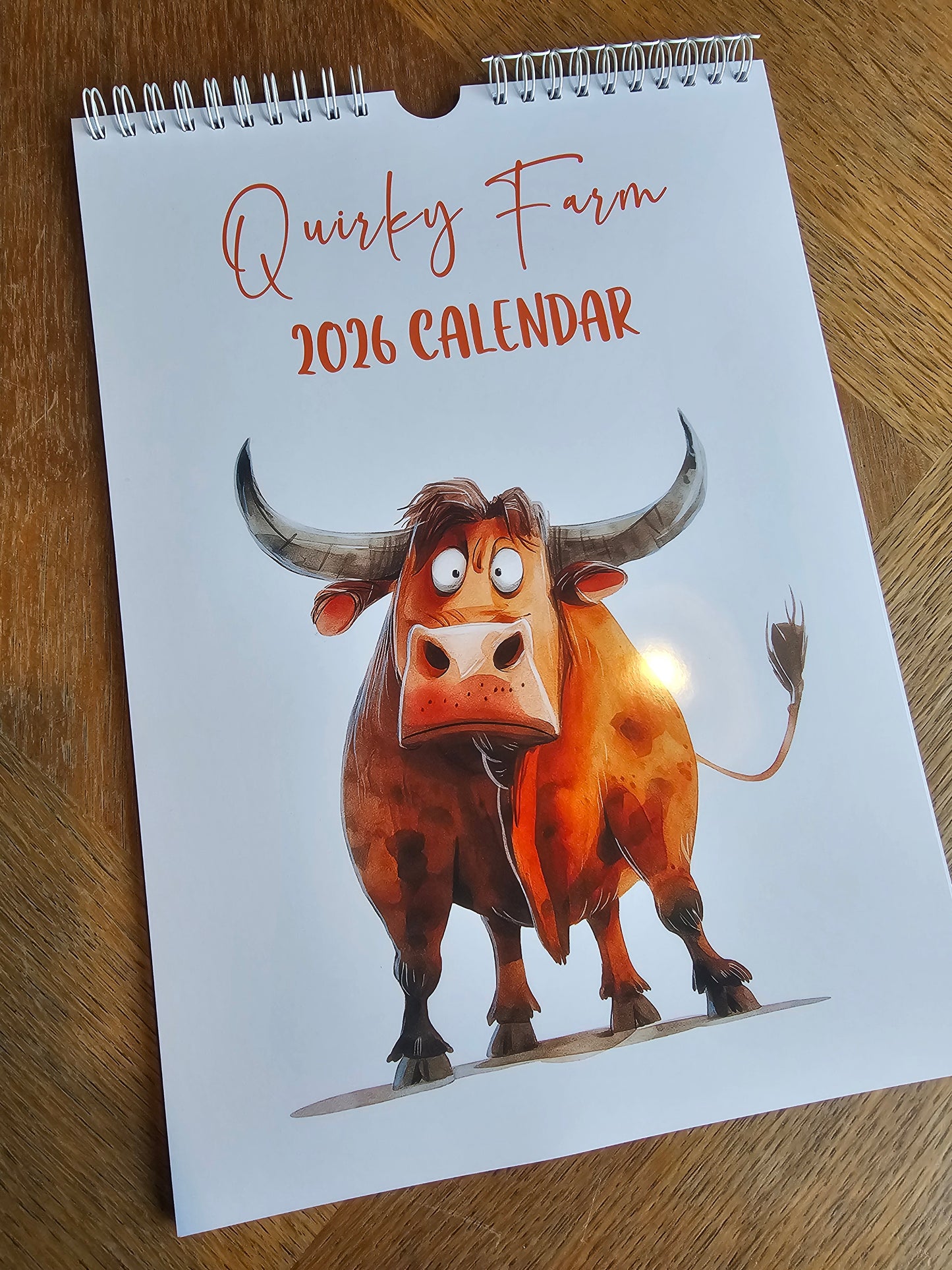 2026 Quirky Farm Animal Calendar, Whimsical Home & Office Decor, A4 Monthly Planner Funny Farm