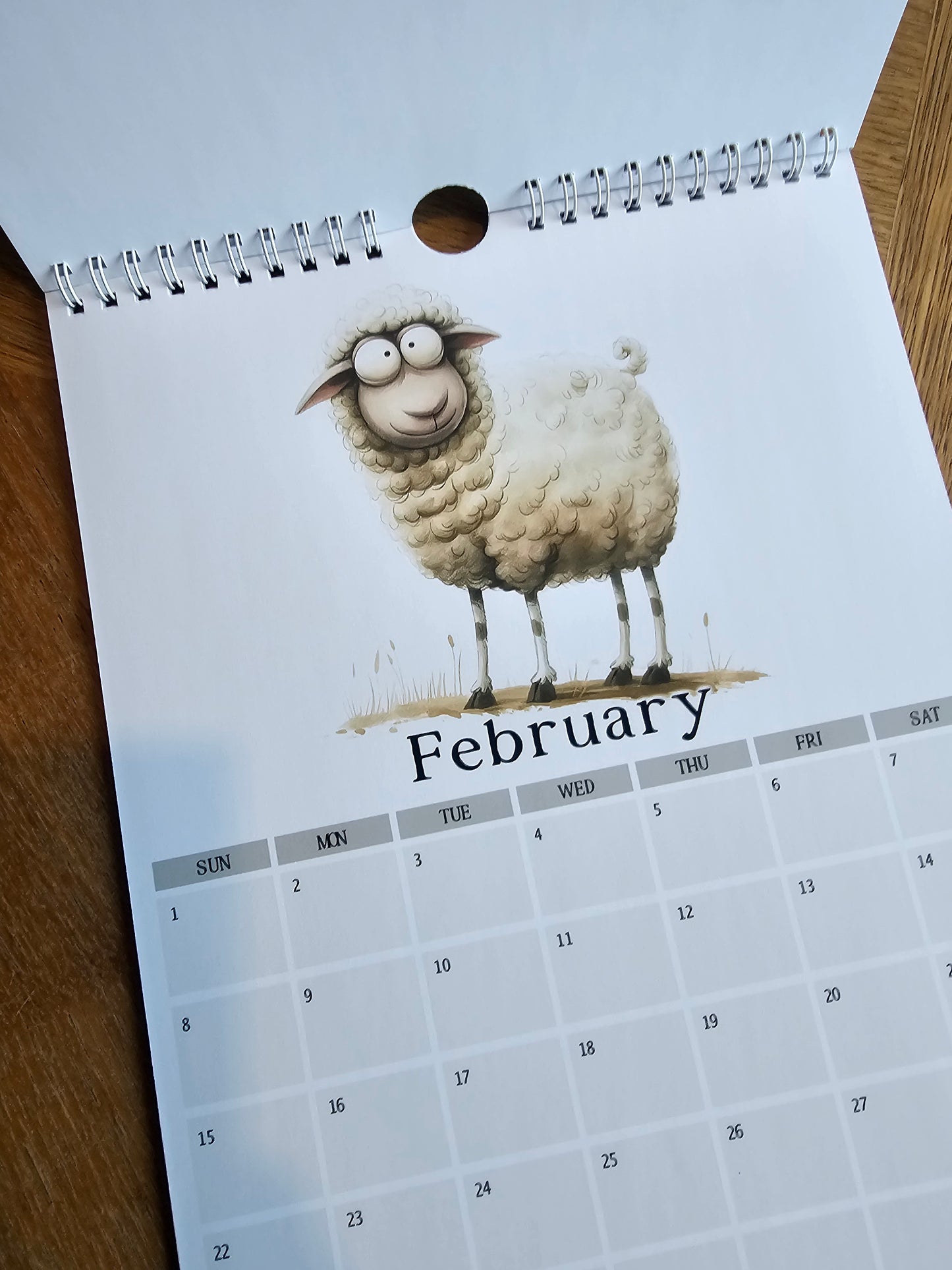 2026 Quirky Farm Animal Calendar, Whimsical Home & Office Decor, A4 Monthly Planner Funny Farm