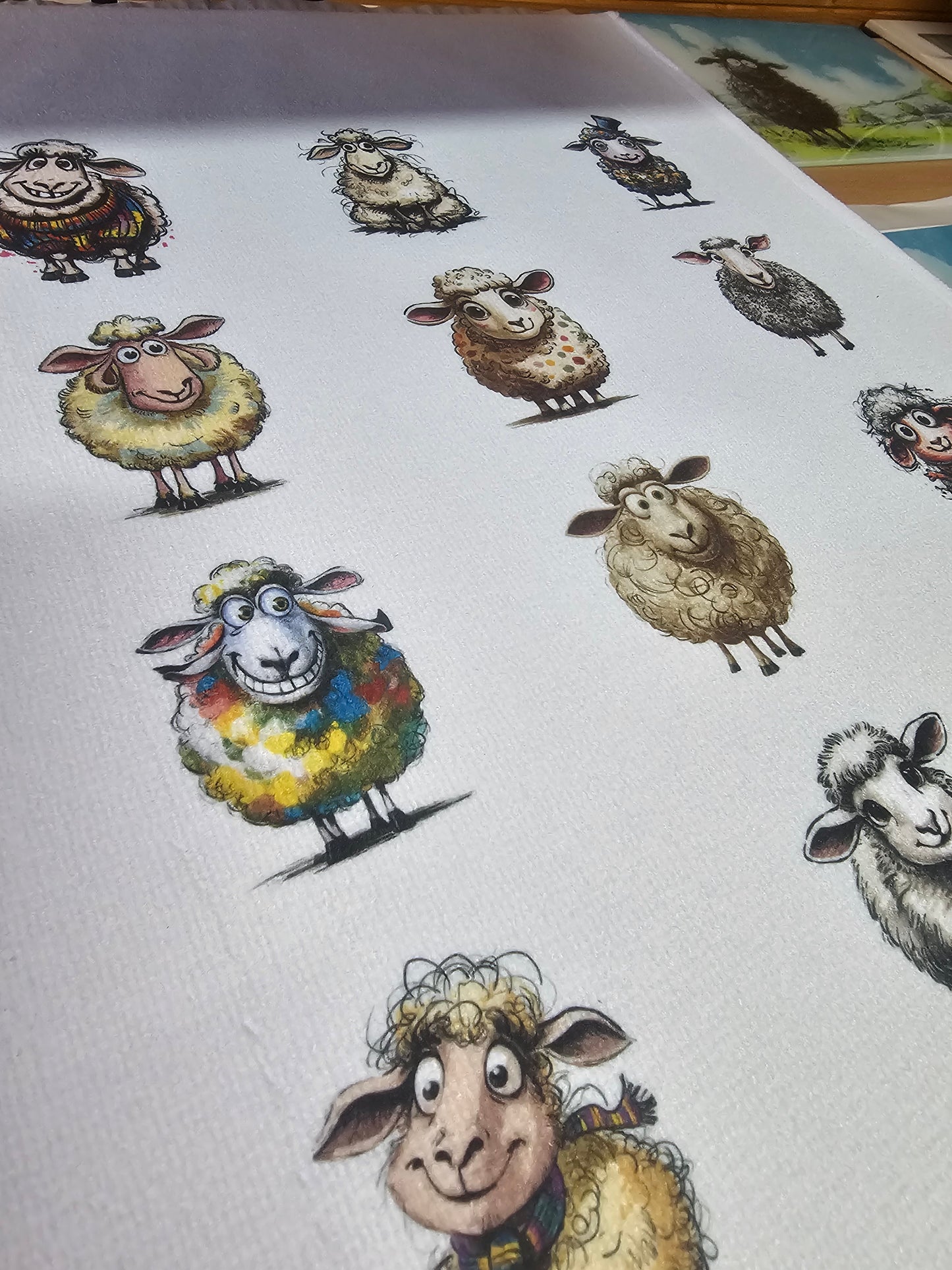 Funny Sheep Tea Towel, Farm House Kitchen Towel, Quirky Sheep Lover Gift