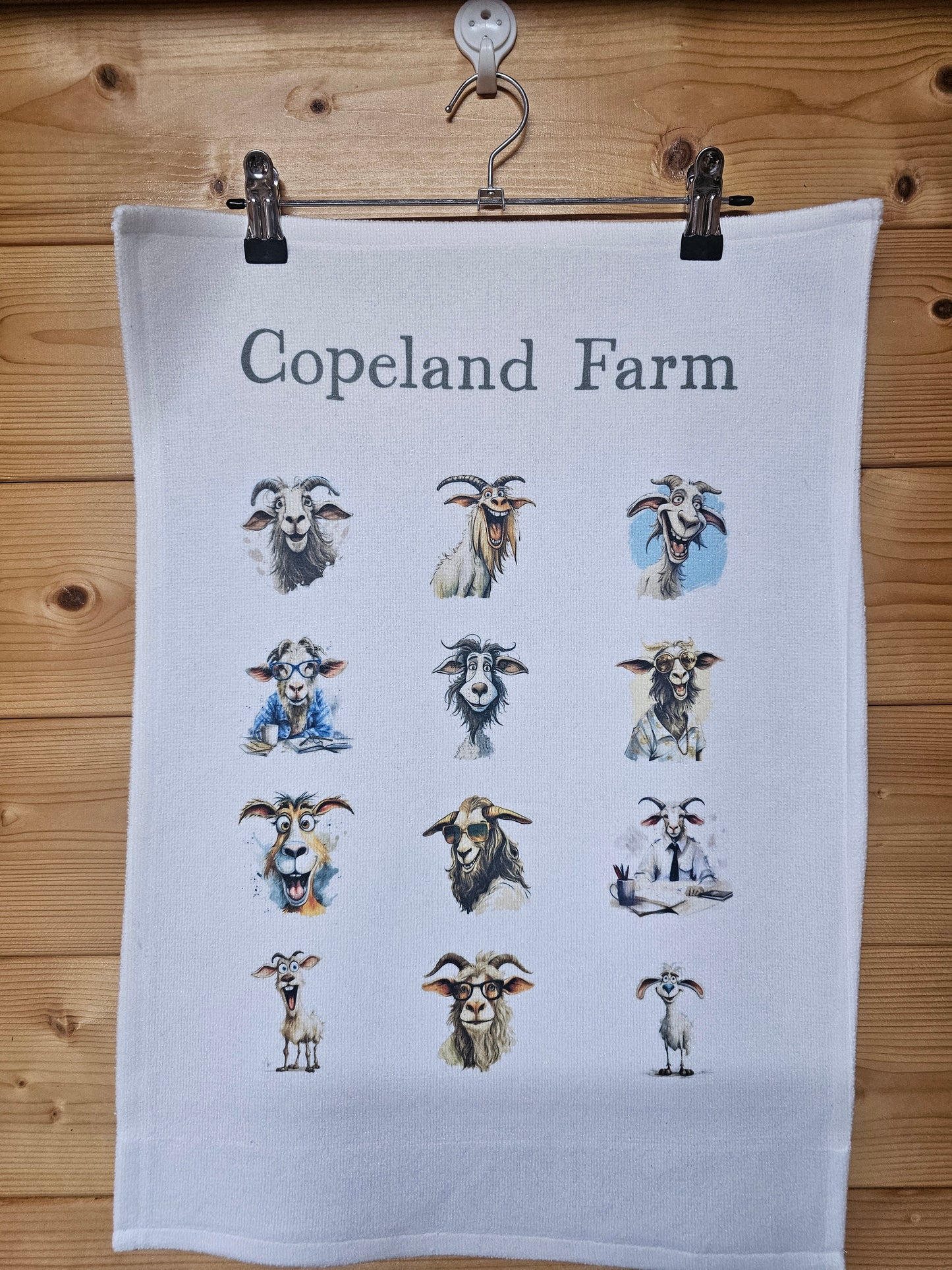 Funny Goat Tea Towel, Personalised Kitchen Towel,  Quirky Goat Home Decor Gifts