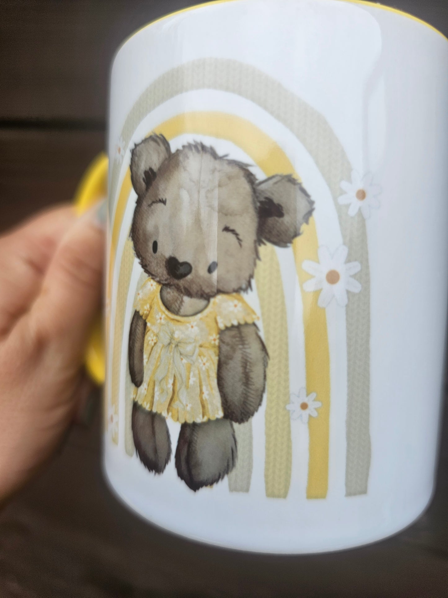 Yellow Bear Rainbow Ceramic Mug