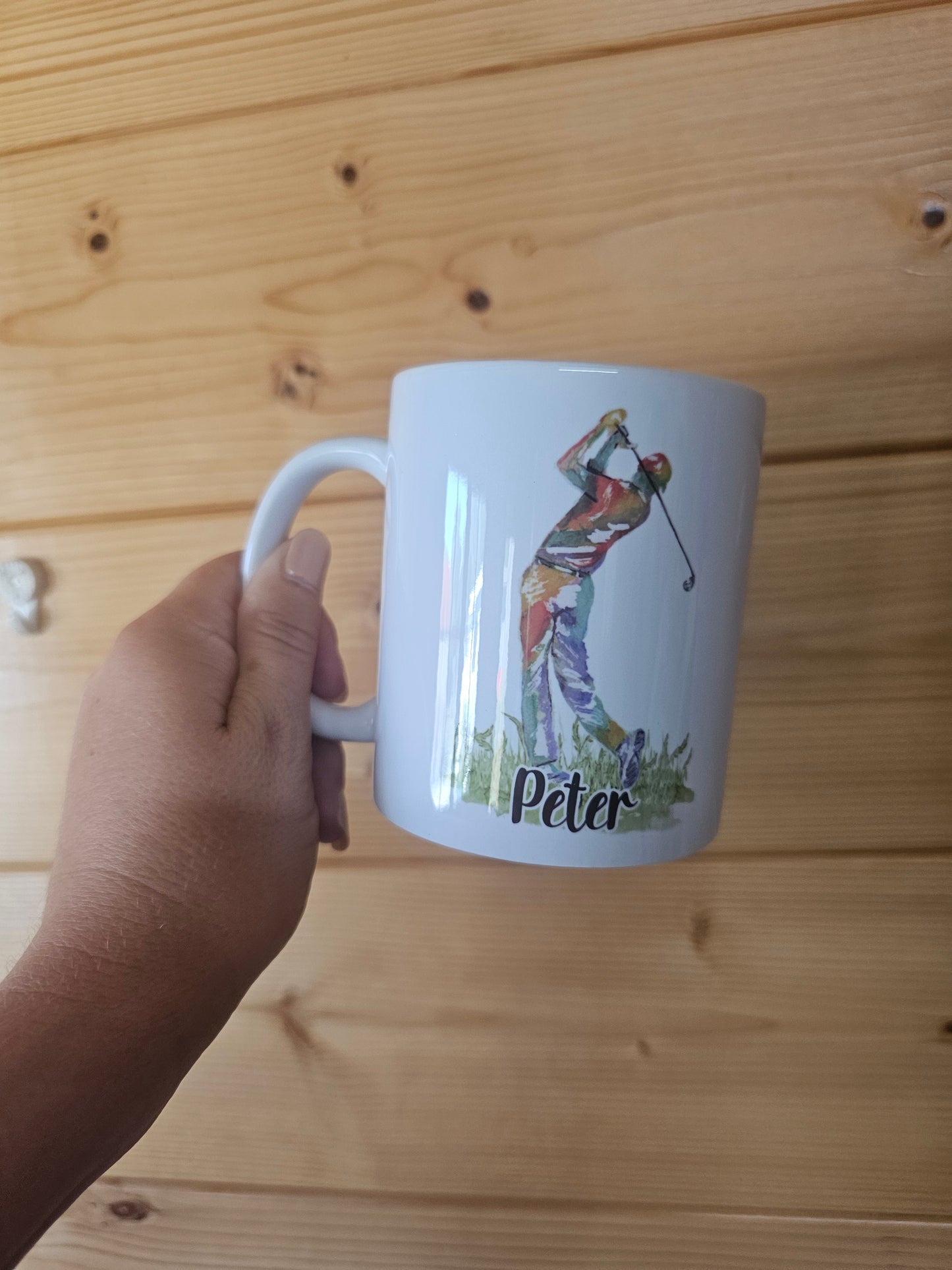 Golf Ceramic Mug - Name Peter