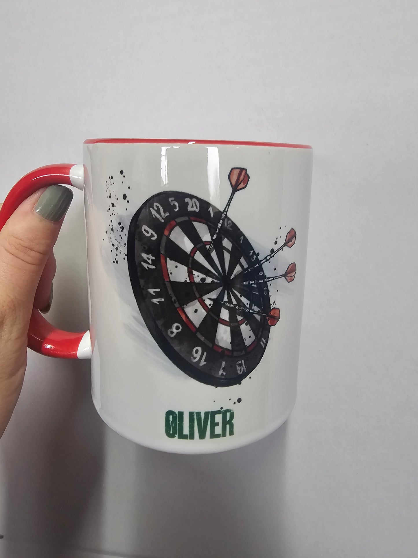 Personalised Darts Mug & Coaster, Birthday Gift For Him, Dad Grandad Gift, Dart's Player Gift, Male Sport Gifts