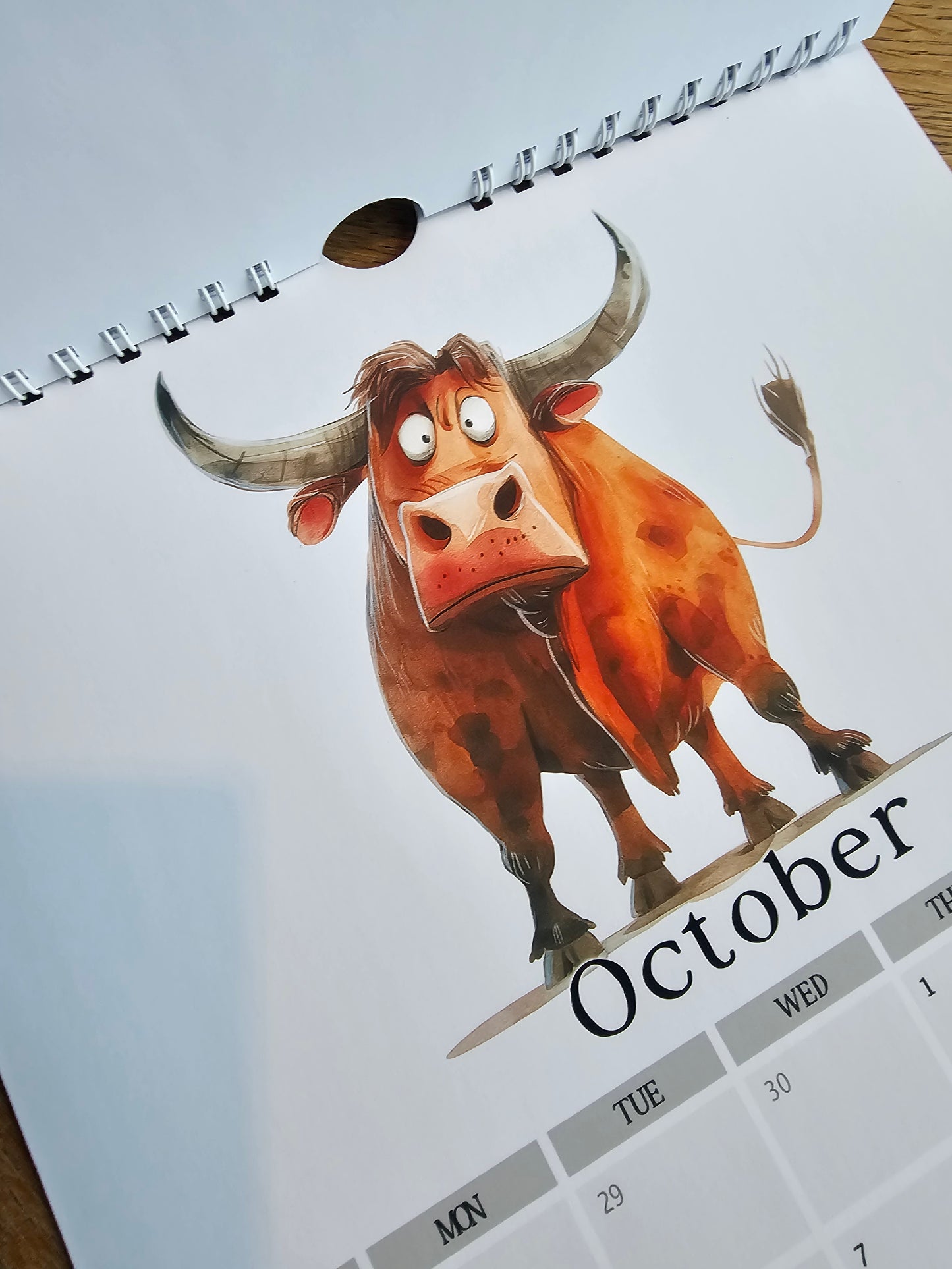 2026 Quirky Farm Animal Calendar, Whimsical Home & Office Decor, A4 Monthly Planner Funny Farm