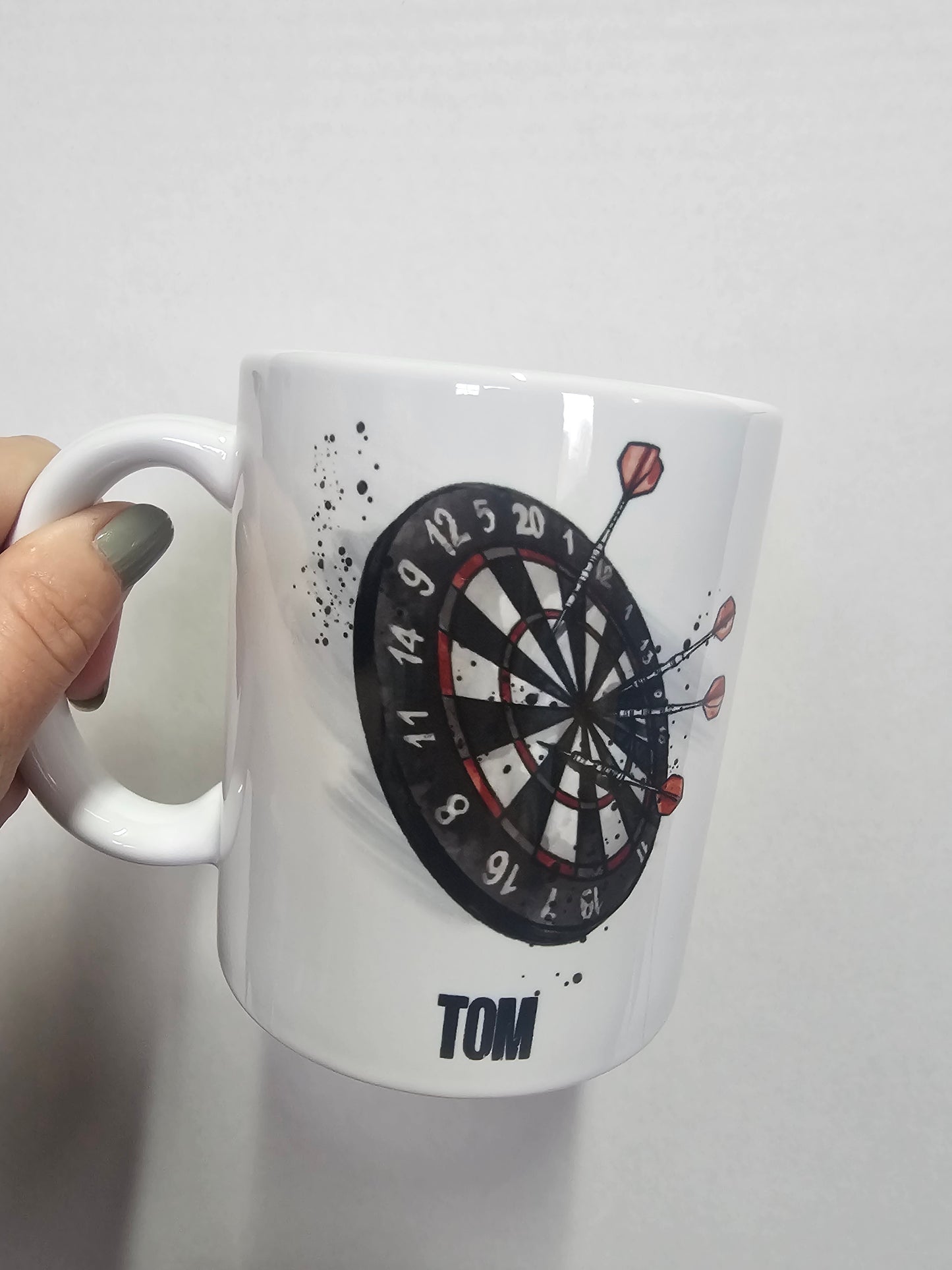 Dart's Mug & Coaster, Birthday Gift For Him, Personalised Mug For Darts Player, Darts Lover Gift