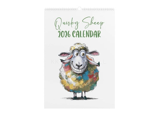2026 Quirky Sheep Wall Calendar – Funny Sheep Farm Animal Planner
