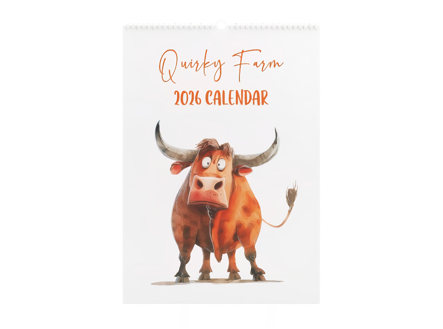 2026 Quirky Farm Animal Calendar, Whimsical Home & Office Decor, A4 Monthly Planner Funny Farm