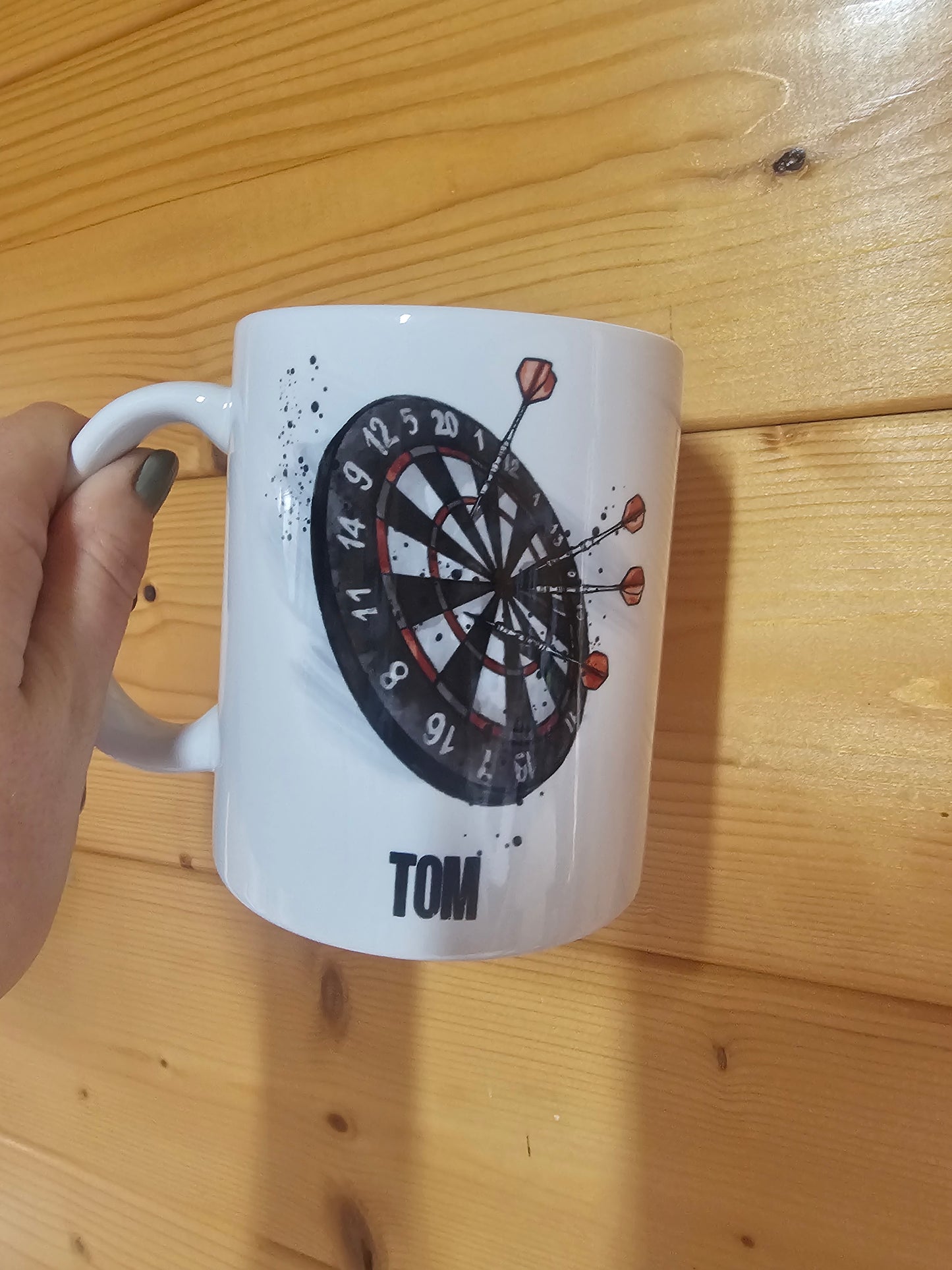 Dart's Mug & Coaster, Birthday Gift For Him, Personalised Mug For Darts Player, Darts Lover Gift