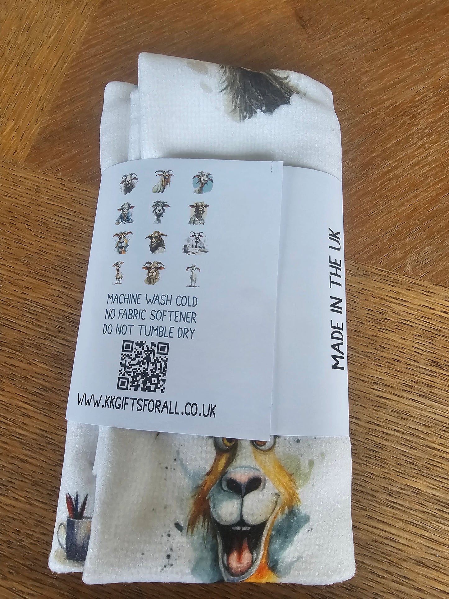 Funny Goat Tea Towel, Personalised Kitchen Towel,  Quirky Goat Home Decor Gifts