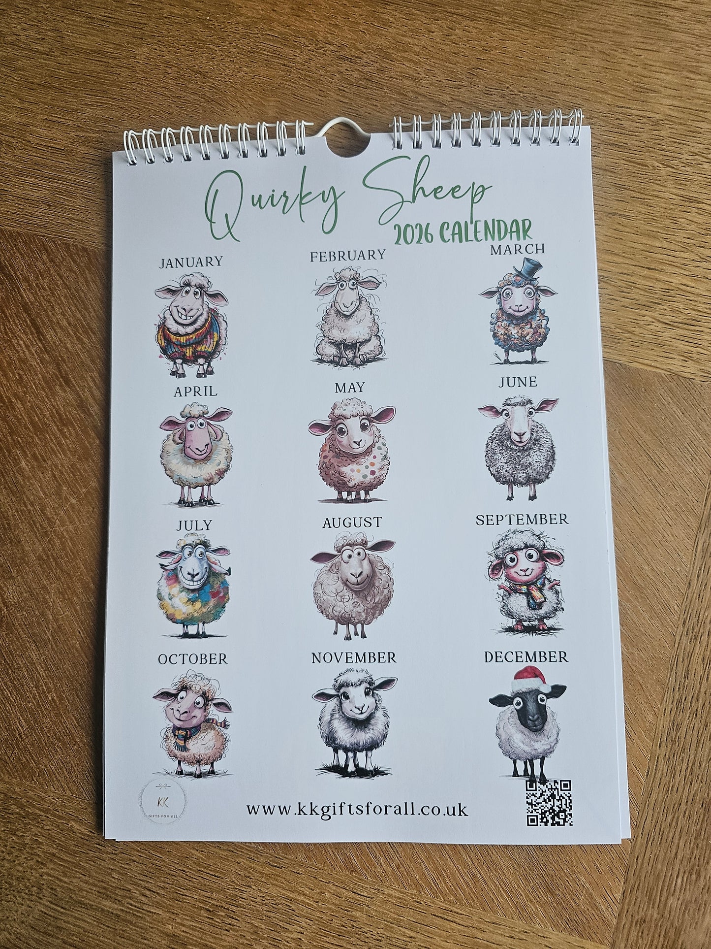 2026 Quirky Sheep Wall Calendar – Funny Sheep Farm Animal Planner