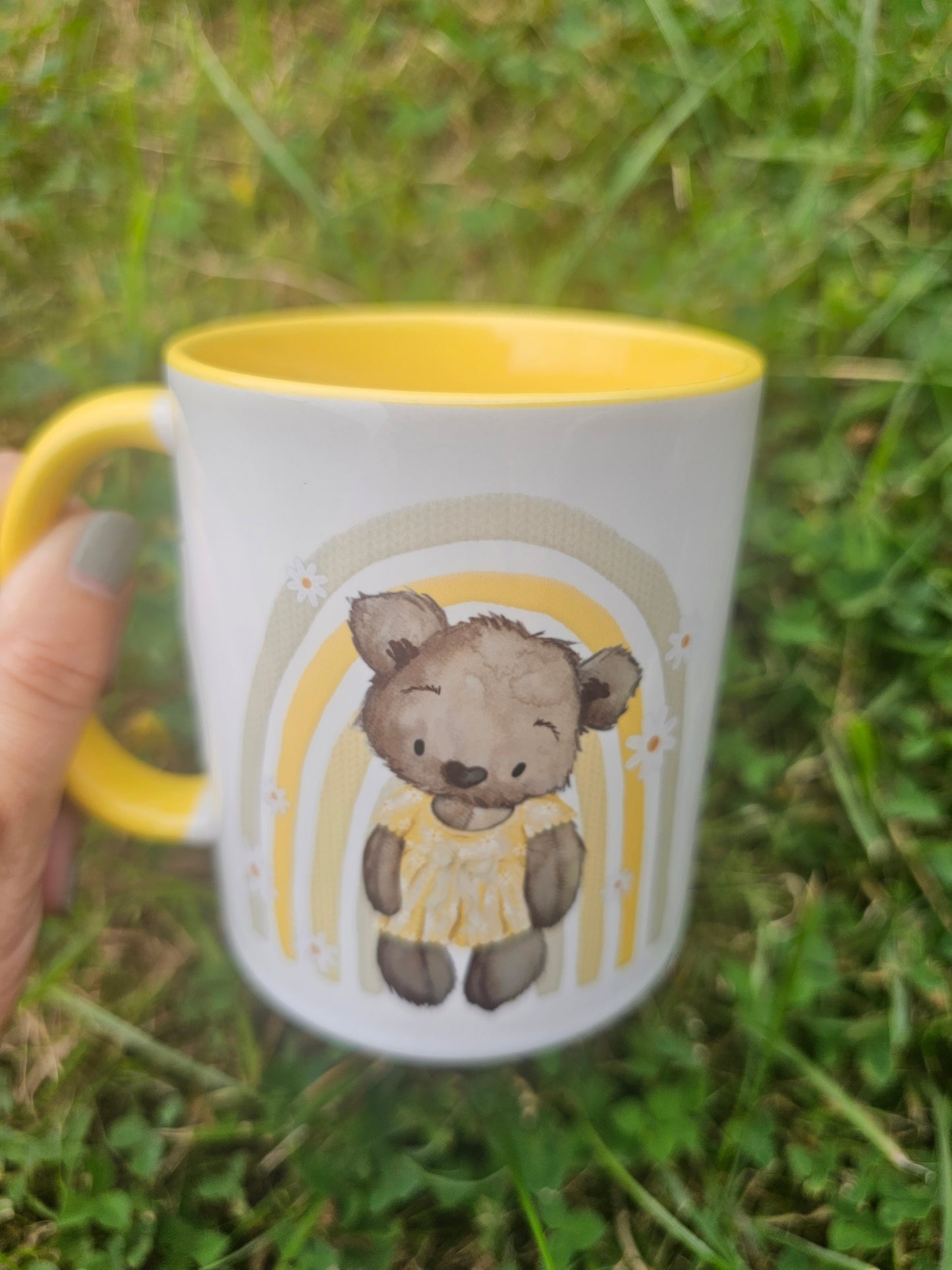 Yellow Bear Rainbow Ceramic Mug