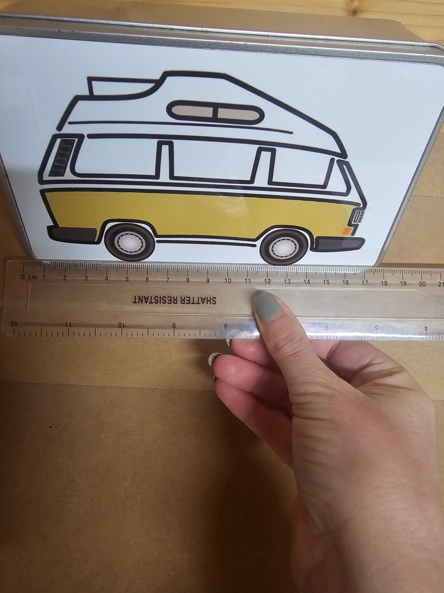 Camper Van Silver Tin