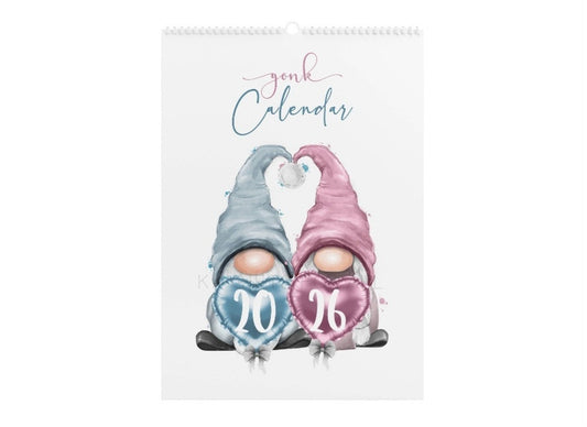 2026 Gonk Wall Calendar – Cute Gnome Monthly Planner