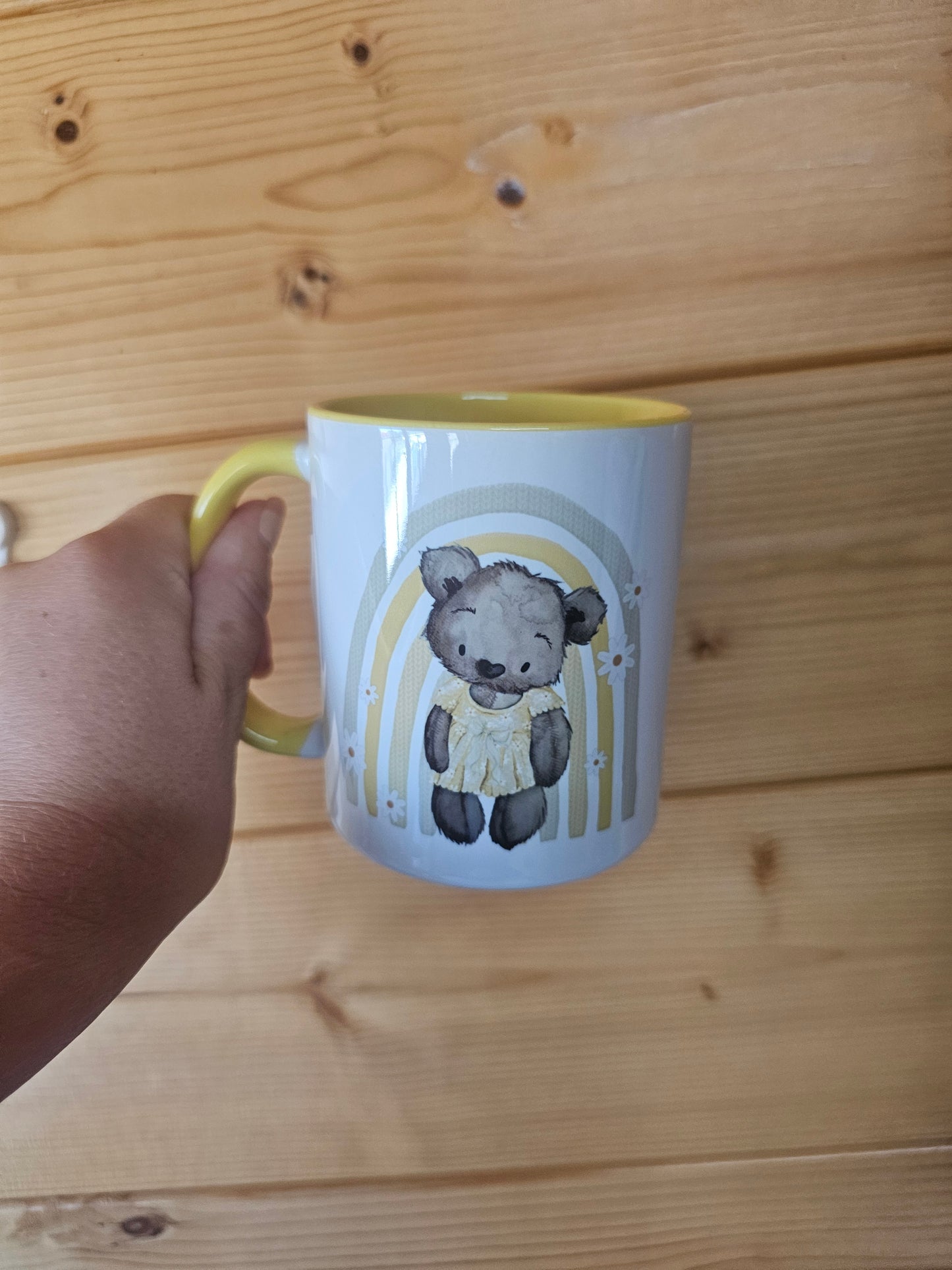 Yellow Bear Rainbow Ceramic Mug