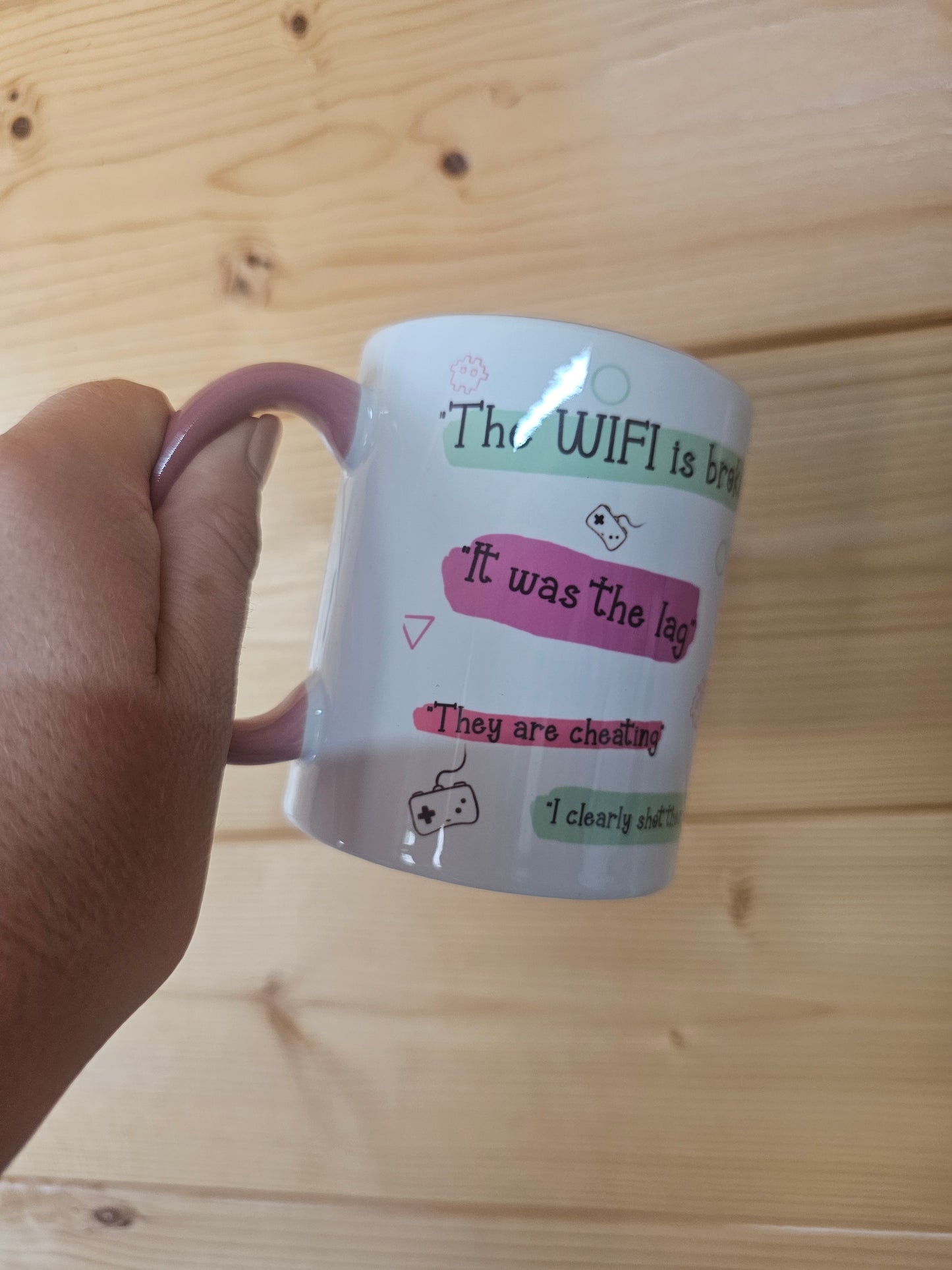 Pink Gamer Excuse Ceramic Mug