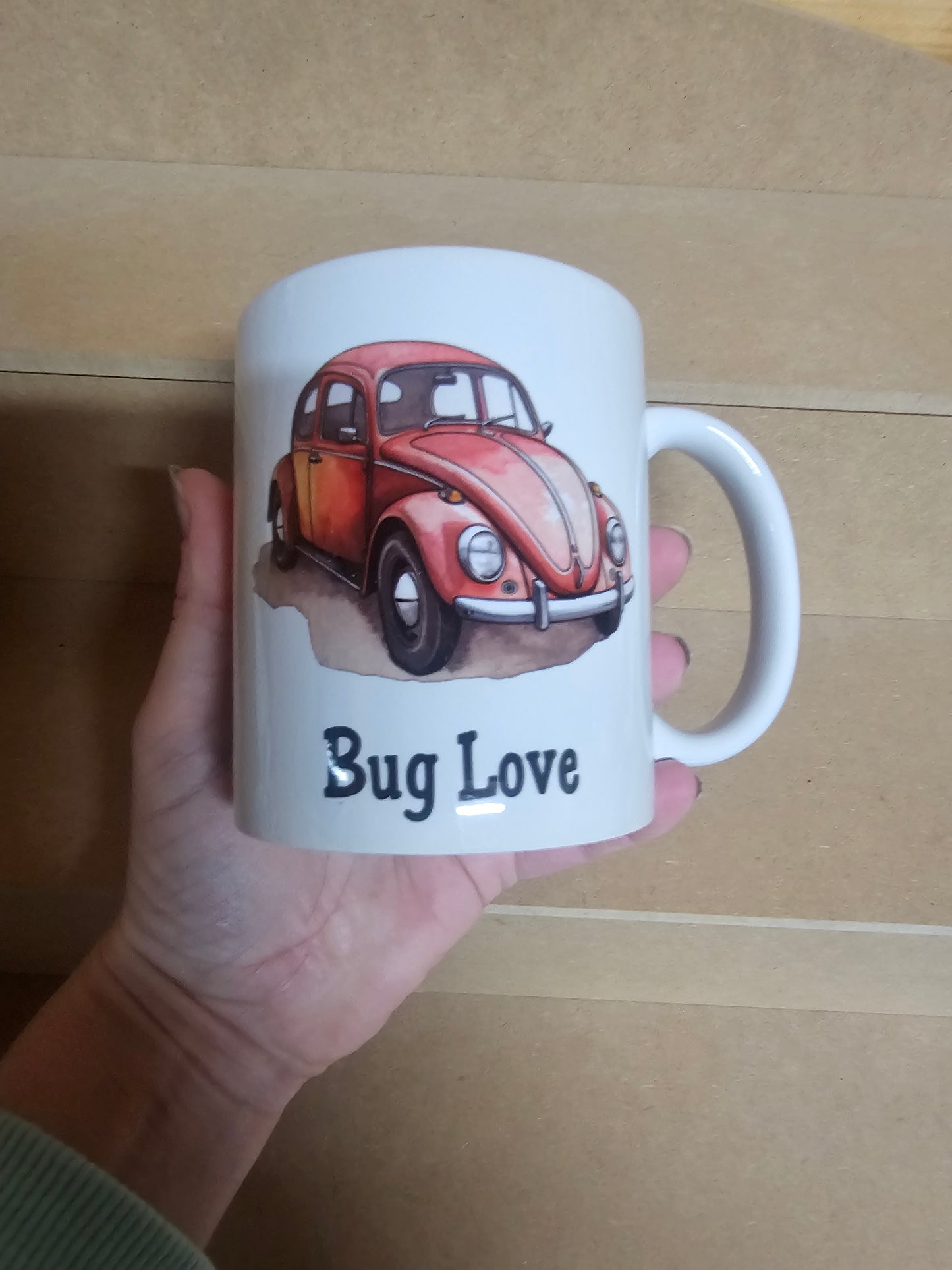 Red Bug Love Ceramic Mug