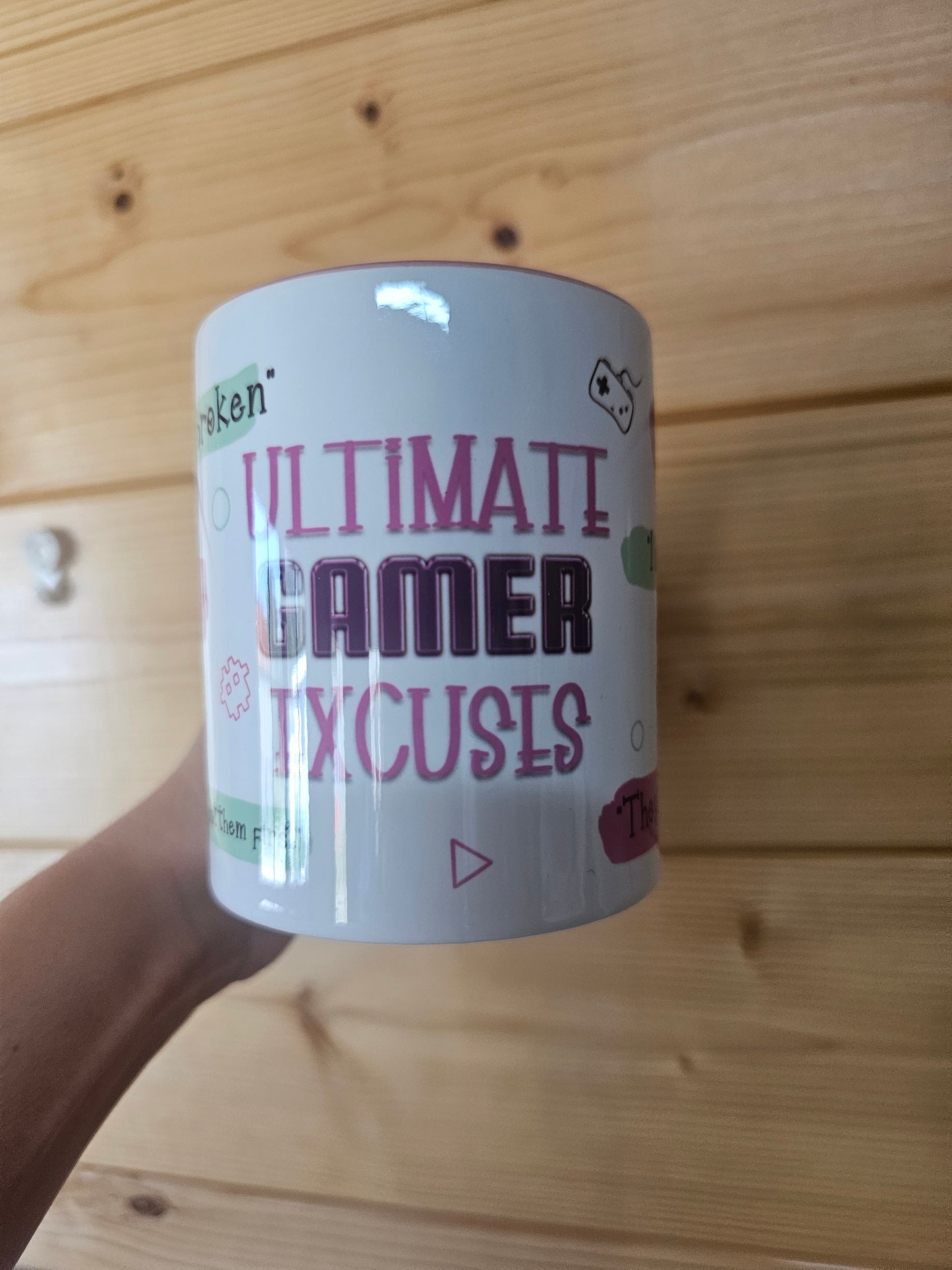 Pink Gamer Excuse Ceramic Mug